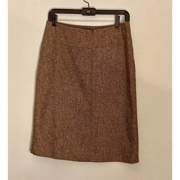 Calypso Cristianne Celle Wool Tweed Pencil Straight Skirt Classic Elegance ~Sz M - Picture 5 of 8